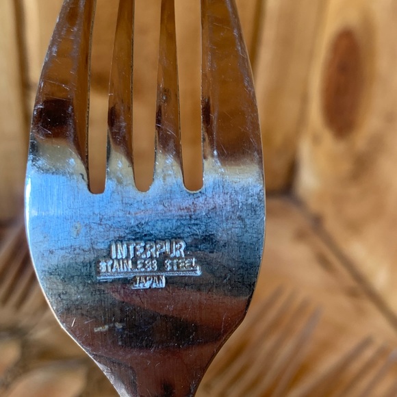 Vintage 24 Piece Flatware set- stainless steel with wood handle. Modern Danish - Picture 6 of 15